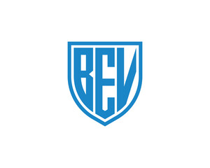 BEV logo design vector template. BEV letter logo design.