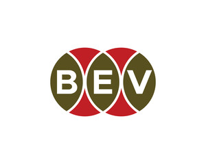 BEV logo design vector template. BEV letter logo design.