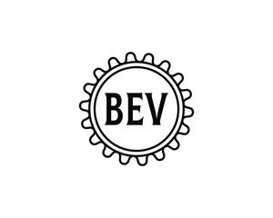 BEV logo design vector template. BEV letter logo design.