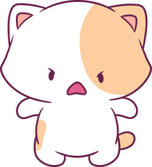 Adorable attractive cat vector doing its favorite activity