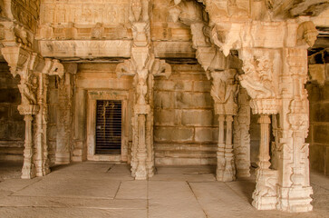 Ancient Vijayanagara Empire civilization, ruins of Hampi, unesco world heritage site, Hampi, Karnataka, India, Asia.