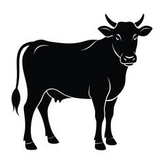 Cow Silhouette Vector Illustration
