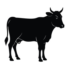 Cow Silhouette Vector Illustration
