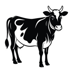 Cow Silhouette Vector Illustration
