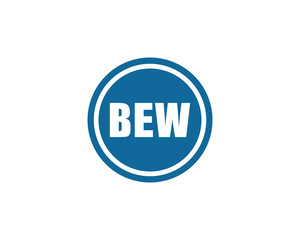 BEW logo design vector template. BEW letter logo design.