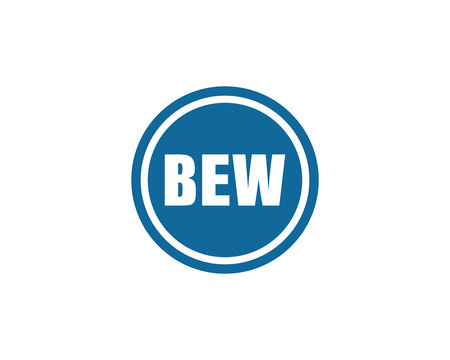 BEW logo design vector template. BEW letter logo design.