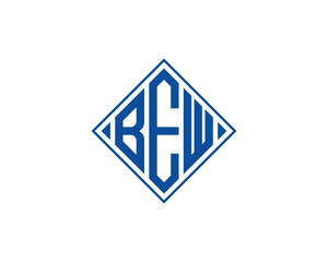 BEW logo design vector template. BEW letter logo design.