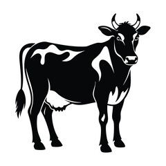 Cow Silhouette Vector Illustration
