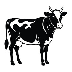 Cow Silhouette Vector Illustration
