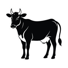 Cow Silhouette Vector Illustration
