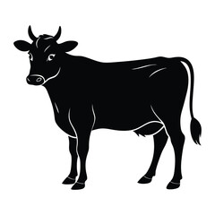 Cow Silhouette Vector Illustration
