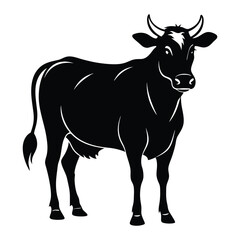 Cow Silhouette Vector Illustration
