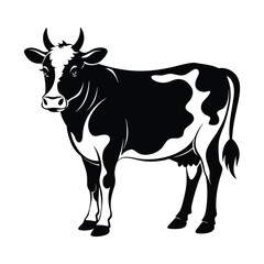 Cow Silhouette Vector Illustration
