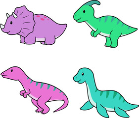 Adorable dino vector