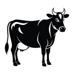 Cow Silhouette Vector Illustration

