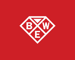 BEW logo design vector template. BEW letter logo design.