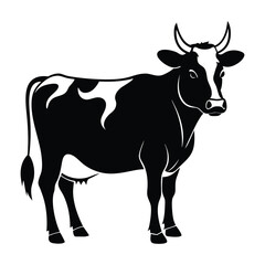 Cow Silhouette Vector Illustration
