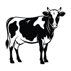 Cow Silhouette Vector Illustration
