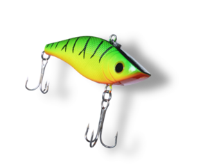 Shadow behind an artificial fishing lure