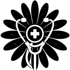 Daisy Silhouette Vector Illustration Set with Cute Floral Designs