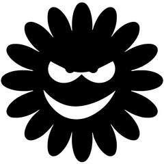Fototapeta premium Daisy Silhouette Vector Illustration Set with Cute Floral Designs
