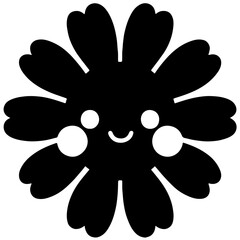 Daisy Silhouette Vector Illustration Set with Cute Floral Designs