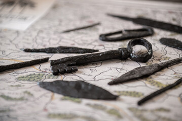 Old iron objects from the 1st-15th centuries.