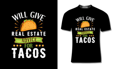 Real Estate T-Shirt Design For Print, Poster, Card, Mugs, Bags, Invitation, And Party.