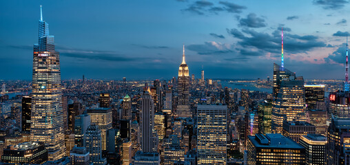 The skyline of New York City, United States