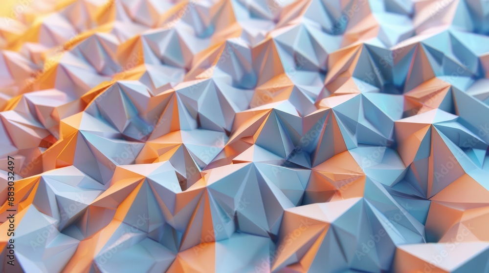 Poster 3D graphic design with geometric patterns that follow the same pattern