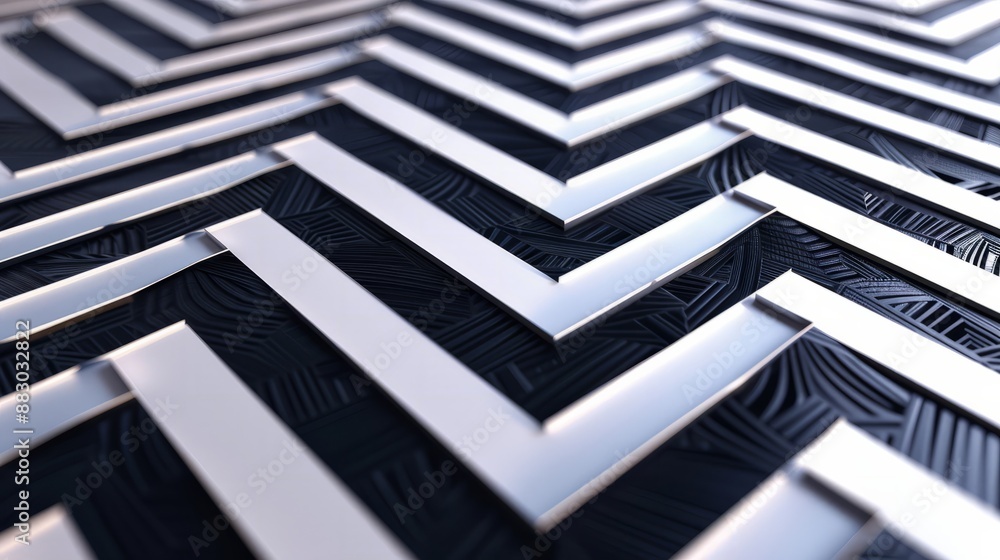 Poster 3D graphic design with geometric patterns that follow the same pattern