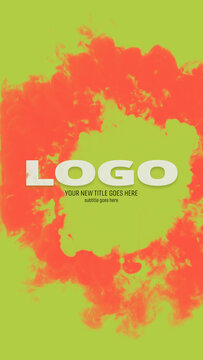 Fast Ink Drop logo Opener. Vertical Stories Opener for Social Media.