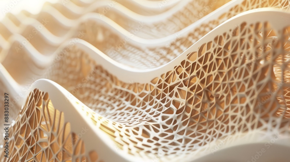 Poster 3D graphic design with geometric patterns that follow the same pattern