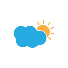 cloud and sun logo icon