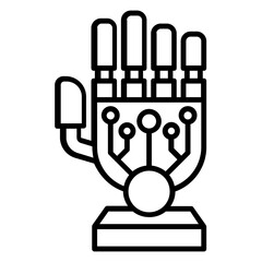 robotic hand icon