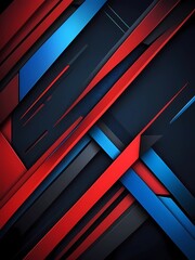 Obraz premium Wallpaper abstract red and blue cyber slash geometric layer overlap design modern futuristic technology background