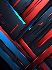 Abstract red and blue cyber slash geometric layer overlap design modern futuristic technology background