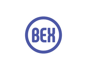 BEX logo design vector template. BEX letter logo design.