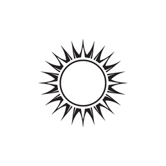 the sun vector silhouette logo design 