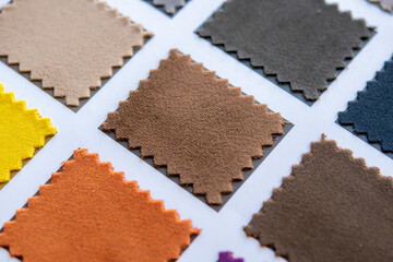 Velvet fabric sample material for customers to choose to use furniture, decorate, household items.