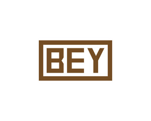 BEY logo design vector template. BEY letter logo design.