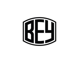 BEY logo design vector template. BEY letter logo design.