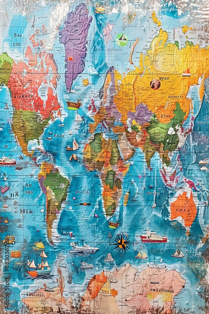 Poster what features make this map educational and appealing to young learners