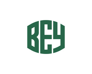 BEY logo design vector template. BEY letter logo design.