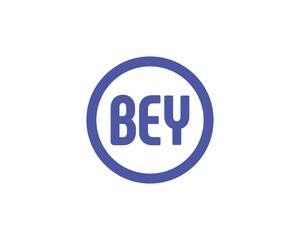 BEY logo design vector template. BEY letter logo design.