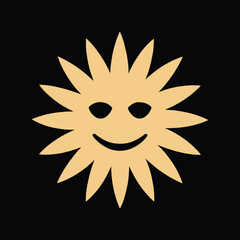 the sun vector silhouette logo design 