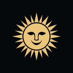 the sun vector silhouette logo design 