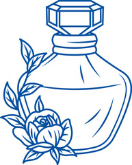 High-quality perfume created from natural flowers, packaged in glass vial with beautiful lid