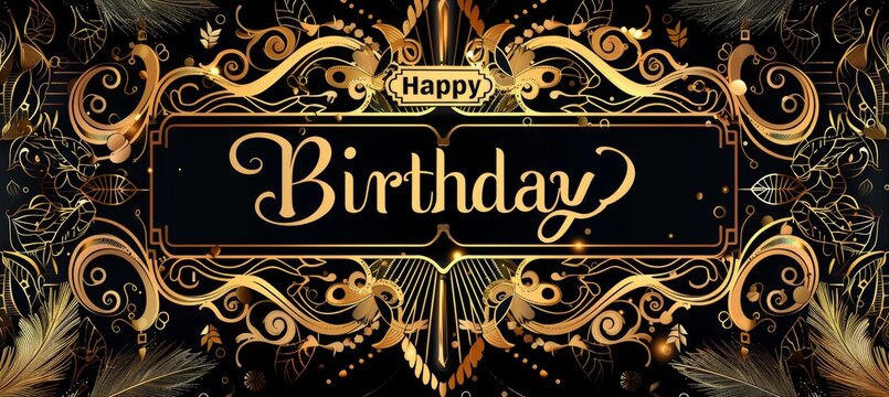 1920s Great Gatsby Themed Birthday Celebration with Art Deco Decorations and Vintage Elegance