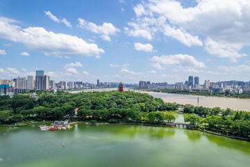 China Zhuzhou Shennong Park green ecological scenery